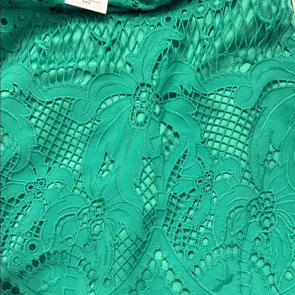 Green Lace Spaghetti-Strap Dress - Picture 4 of 4